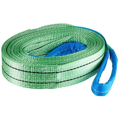 Image of Braun 20042HB Lifting Strap 2000 kg Load Capacity 4 m Length with Reinforced End Loops Green