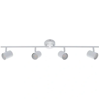 Image of Ceiling Light &#039;Tomoki&#039; (Modern) in White Made of Metal for e.g. Living Room &amp; Dining (4 Sources, GU10) from ELC floodlight, Spotlight