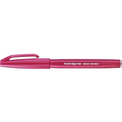Image of Pentel Brush Sign Pen Burgundy