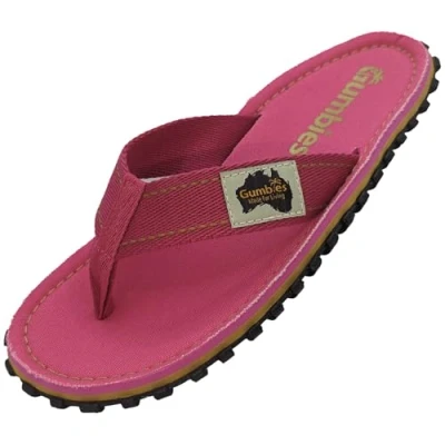 Image of Gumbies Islander Unisex Flip Flops, with Supersoft Cotton Toe Post and Durable Recycled Rubber Sole Comfort Guaranteed Classic Pink 5