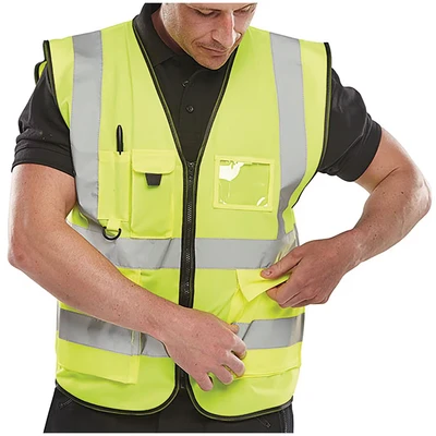 Image of Executive Hi Viz Waistcoat Saturn Yellow Small