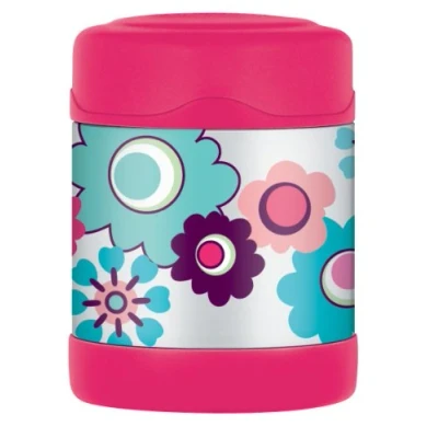 Image of Pink Floral FUNtainer Food Flask 290ml
