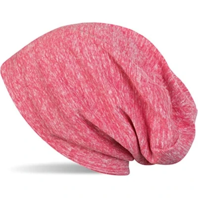 Image of styleBREAKER Classic Beanie hat, Summer, Light, Unisex 04024018, Colour:Mottled Coral
