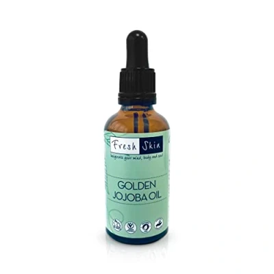Image of Freshskin Beauty LTD Golden Jojoba Oil 50ml 100% Pure &amp; Natural Unrefined, Cold Pressed Vegan Friendly