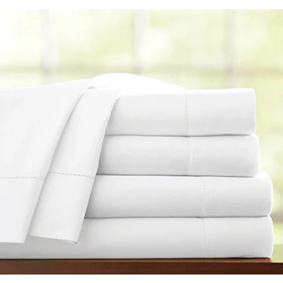 Image of 100% EGYPTIAN COTTON 300 THREAD COUNT HOTEL QUALITY EXTRA DEEP 10&quot; FITTED SHEET (King, White)