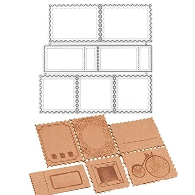 Image of Wudaizhi Vintage Frame Metal Cutting Die Scrapbooking Stamps, Craft Cards &amp; Embossing Stencil