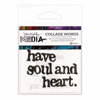 Image of Dina Wakley Media MDA63834 Collage Paper, Black and White, Small