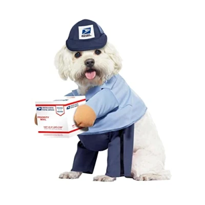 Image of California Costumes Dog Mail Carrier Costume USPS X Small Blue