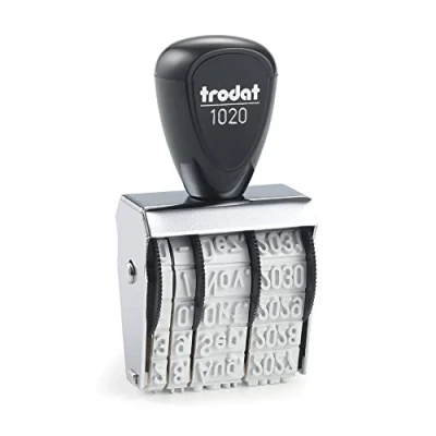 Image of Trodat 1020 Classic Date Stamp German Month Abbreviated Imprint Size 5 x 32 mm