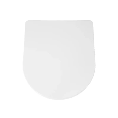 Image of Blue Canyon Aero D Duroplastic Toilet Seat, Shaped, Non Slip Seat Bumpers &amp; Heavy Duty Stainless Steel Hinges, Soft Close One Button Quick Release Universal Fixings (White)