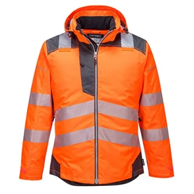 Image of Portwest PW3 Hi Vis Winter Jacket Orange/Grey Large
