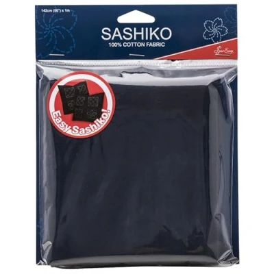 Image of Sashiko Cotton Fabirc, Dark Navy, 1m x 1.42m