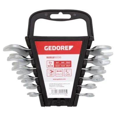Image of GEDORE red Double open end Spanner set, 12 pc. AF 6 32 mm, Metric, Short, R05125012
