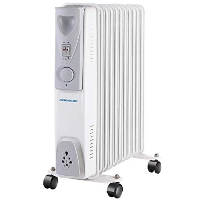 Image of PRO ELEC PELL0209 UK 2.5kW 11 Fin Oil Filled Radiator, White