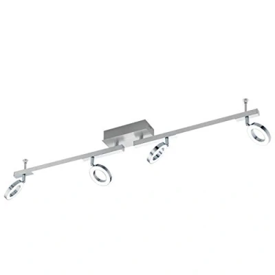 Image of EGLO Cardillo LED Ceiling Light, 3 Bulb Spotlight Made of Aluminium, Metal and Plastic, Living Room Lamp in Chrome, Hallway Lamp, Warm White