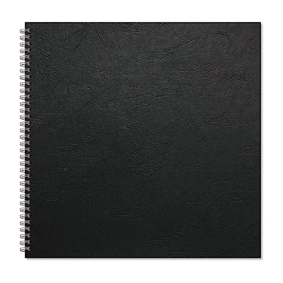 Image of RHINO XL Hardback Scrapbook (12x12, 30x30cm), 40 Pages of Plain Black Sugar Paper, 1 Pack Ideal for Scrapbooking, Cuttings &amp; Craft