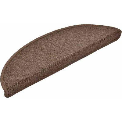 Image of vidaXL Stair Mats 30 pcs Coffee Brown 56x17x3 cm