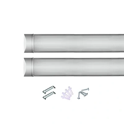 Image of Morris 50w LED Batten Lights 6ft, 180cm, 6000k Daylight, IP20 Fluorescent Strip Light Fitting for Ceiling of Home &amp; Office, Workshop Garage Lighting, Pack 2