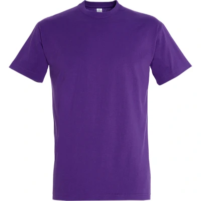 Image of SOLS Mens Imperial Heavyweight Short Sleeve T Shirt (Dark Purple) Multicolour Cotton Size Small