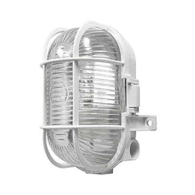 Image of Powermaster S5880 Oval Caged Bulkhead Light, 60 W, White