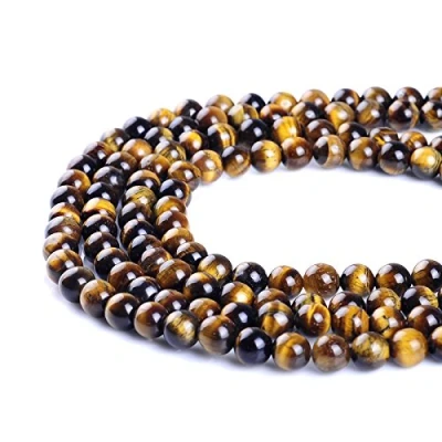 Image of Ruilong AAAA Tiger Eye Natural Stone Beads for Jewelry Making, 4MM