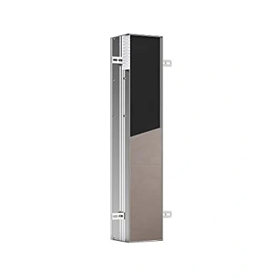Image of Emco Asis Plus 975611001 Flush Mounted Toilet Roll Holder Aluminium Frame/Right Door Hinge