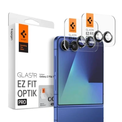 Image of Spigen Glas.tR EZ Fit Optik Pro Tempered Glass Camera Lens Protector Guard for Galaxy Z Flip7 2 Pack