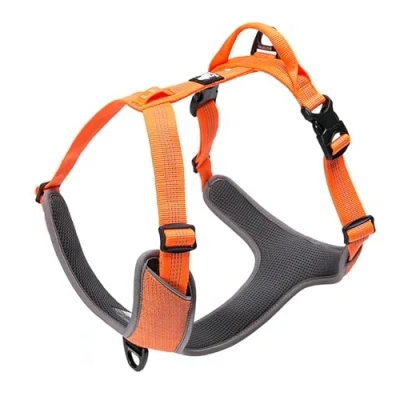 Image of Dog Harness Adjustable Reflective No Pull Durable Pet Vest Car Trip Outdoor TLH6071(Orange,S)