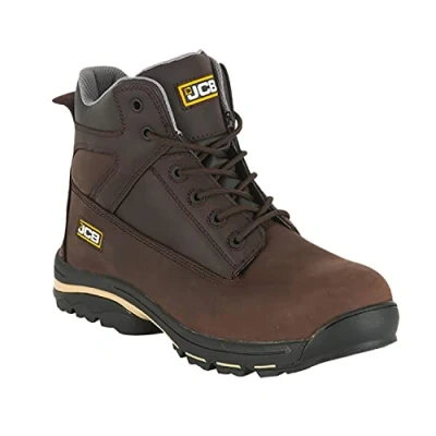 Image of JCB Men&#039;s Safety Boots Workmax Chukka Work Nubuck Durable and Protective Ideal for Environments Workwear Size 11 UK, 45 EU Brown