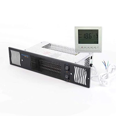Image of Bidex Diamond 1.9kw Electric Kitchen Plinth Heater with 7 Day Timer &amp; Room Thermostat Black Grill