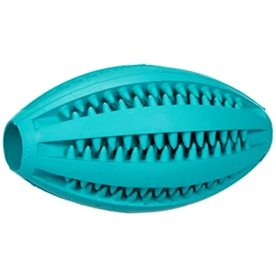 Image of Trixie 3290 Denta Fun Rugby Ball Mint Fresh Natural Rubber 11 cm