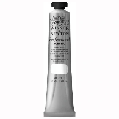 Image of Winsor &amp; Newton 200ml Professional Acrylic Colour Tube Mixing White