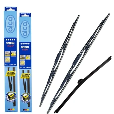 Image of Fits Kia Ceed 2012 2017 Alca Special Windscreen Wiper Blades Set Front and Rear AS2614H12V