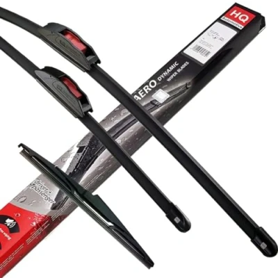 Image of HQ AUTOMOTIVE Aero Flat Windscreen Wipers Wiper Blades Fits: Hyundai i30 MK2 Fastback &amp; Estate 2017 present Front Rear AD61 621HQ12S