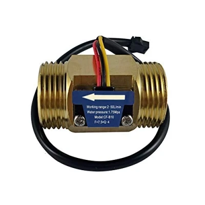 Image of SENSTREE G1&quot; Male Thread Brass Water Flow Sensor, Hall Effect Sensor Meter Flowmeter Counter 2 50L/min