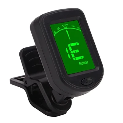 Image of Guitar Clip On Tuner, Multifunctional Tuner with Display Screen, Fast&amp; Accurate Tuning, 360 Rotating, Professional String Instrument Tone for Acoustic Violin Bass Ukulele