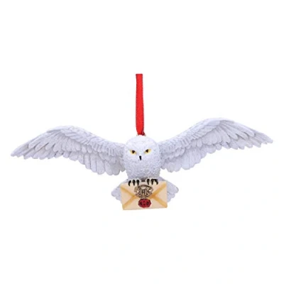 Image of Nemesis Now Harry Potter Hedwig Hanging Ornament, Polyethylene Terephthalate, White, 13cm, for Birthday