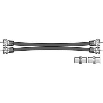 Image of AV Link Twin Satellite &amp; Cable Box Extension Kit Sky HD, Virgin Freesat, black