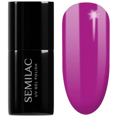 Image of SEMILAC 504 Magenta Mood Nail UV Gel Polish Long Lasting and Easy to Apply Soak off UV/Led Perfect for Home Professional Manicure Pedicure 7 ml