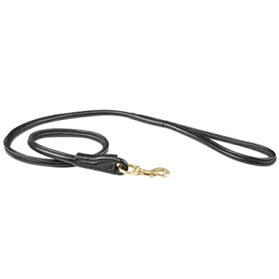 Image of WeatherBeeta Rolled Leather Dog Lead, Black, M