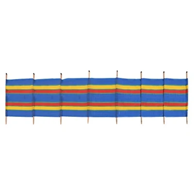 Image of KandyToys Nalu 8 Pole Windbreaker Printed Windbreak for Beach Outdoor Camping Garden