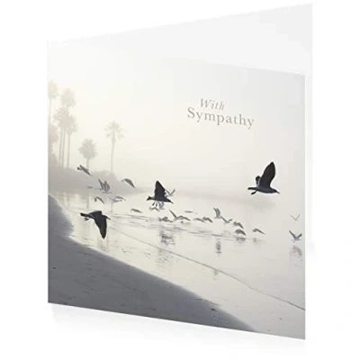 Image of ArtPress Still Waters Sympathy Greeting Card (15 x 15 cm)