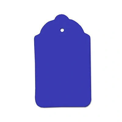 Image of Swift Blue Gift Hang Tags Dome Shaped Kraft Card Paper Parcel Clothing Price Labels Swing Tickets 70mm x 40mm (Pack of 500)