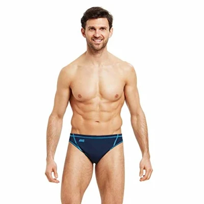 Image of Zoggs Men&#039;s Wire Racer Swim Briefs, Navy, 36