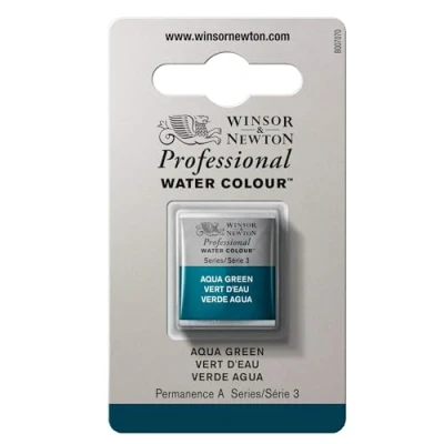 Image of Winsor &amp; Newton Watercolor Paint, Aqua Green, Half Pan