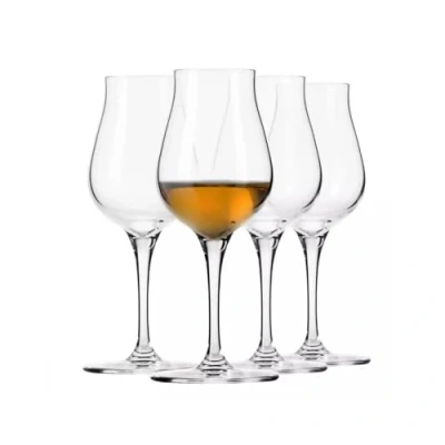 Image of Krosno Whisky Glasses Brandy Cognac Snifter Rum Gift Set of 4 110 ML Avant Garde Collection Water Cocktail Perfect for Home, Restaurants and Kitchen Dishwasher Safe