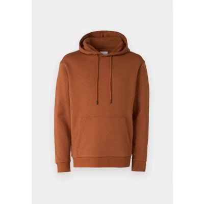 Image of JACK &amp; JONES Mens Jjebradley Noos Hooded Sweatshirt, Brown, S UK