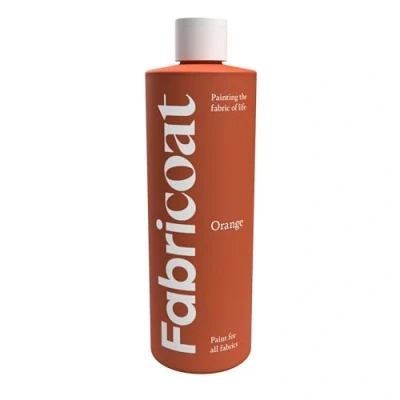 Image of Fabricoat Fabric Paint Restore or Change the Colour of Any Directly Onto Transform Anything Sofas, Lampshades, Car Interiors (500ml, Orange)