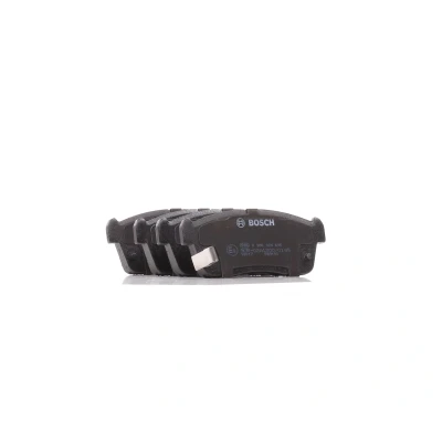 Image of 410604A00B Brake pad set BOSCH 0 986 424 695 Low Metallic with acoustic wear warning anti squeak plate, mounting manual SUZUKI: Alto VI