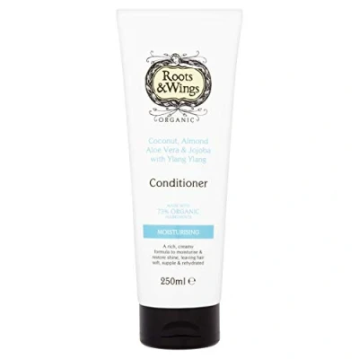 Image of Roots &amp; Wings Moisturising Coconut, Almond, Aloe Vera Jojoba with Ylang Conditioner 250ml